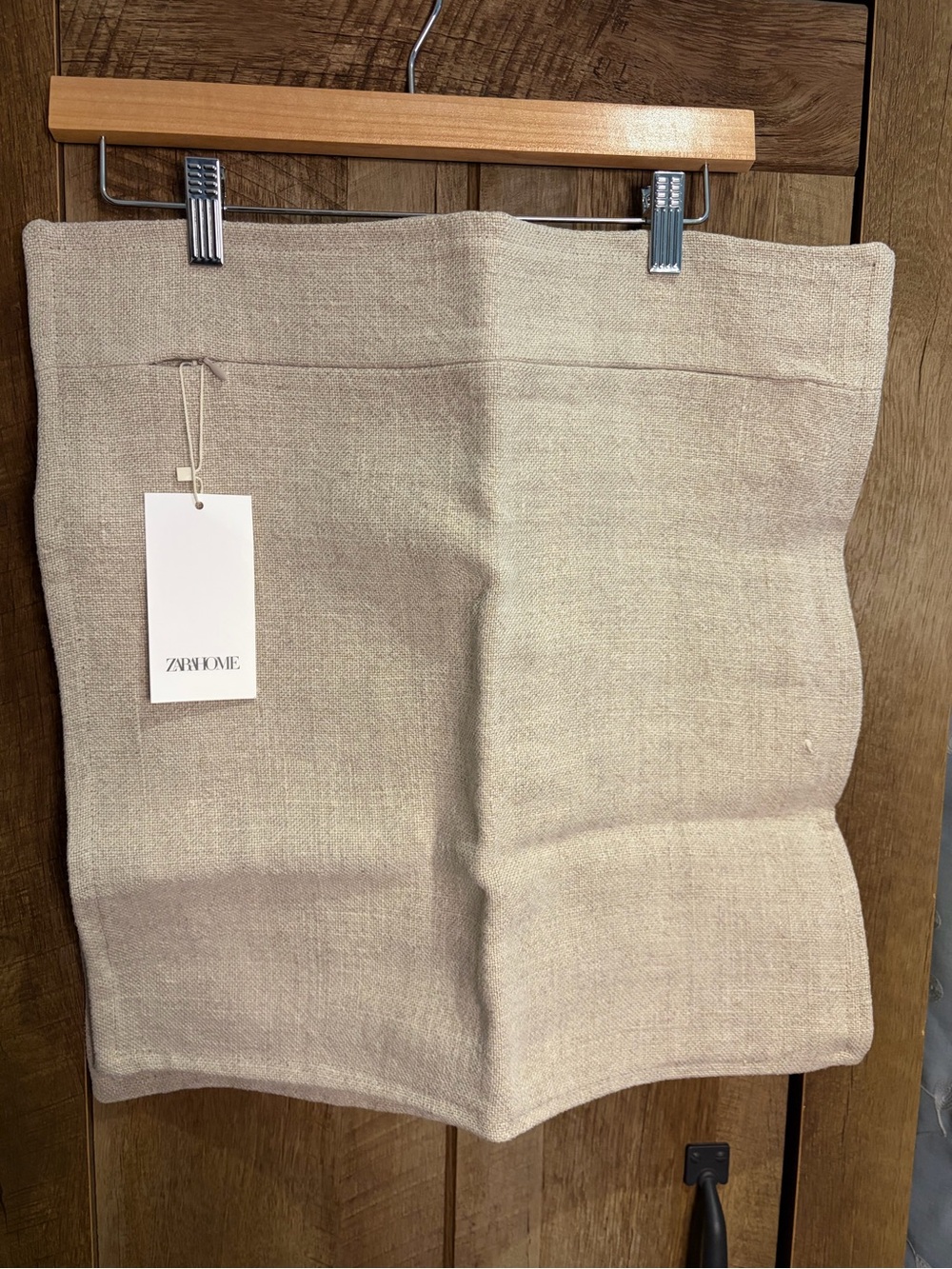 Zara Home Set of 2 Beige Textured Cushion Covers 17.5” NWT
